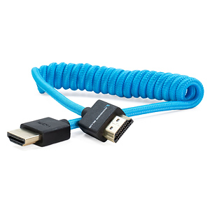 Coiled High-Speed HDMI Cable (12 to 24 in., Blue)