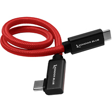 Right-Angle USB-C 3.1 Gen 2 Cable (12 in., Cardinal Red) Image 0