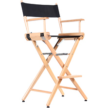 Pro Series Tall Director's Chair (30 in., Natural Frame, Black Canvas) Image 0
