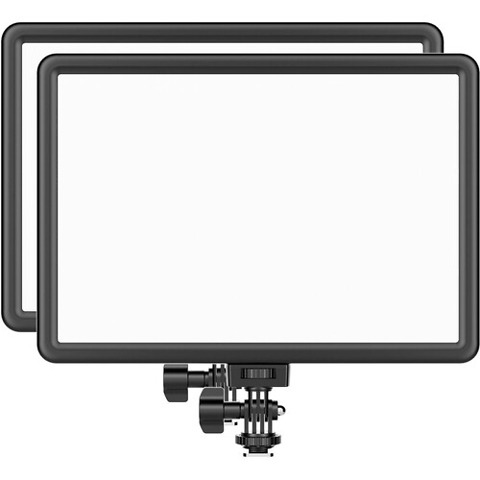 Studio Panel LED Bi-Color 2-Light Kit with Barndoors and Stands Image 3