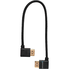 12 in. Right-Angle to Left-Angle High-Speed HDMI Cable (Raven Black) Image 0