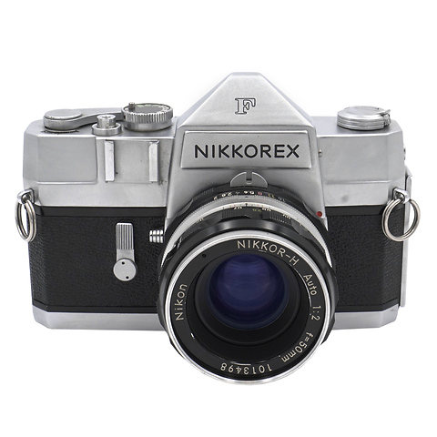 Nikkorex F Film Body Body with Nikkor-H 50mm f/2 Non-AI Lens Kit Chrome - Pre-Owned Image 0