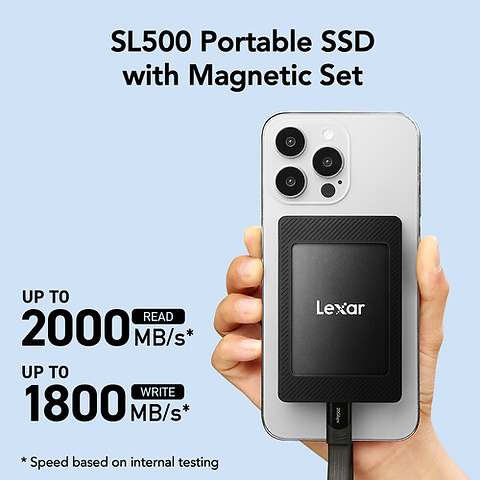 4TB SL500 USB-C 3.2 Gen 2x2 Portable SSD with Magnetic Set Image 1