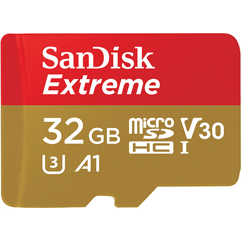 32GB Extreme UHS-I microSDHC Memory Card with SD Adapter Image 0