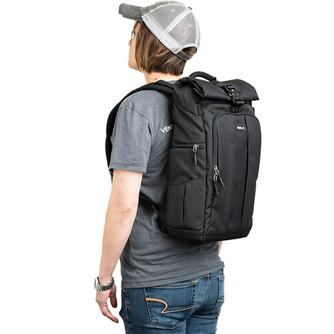 FocusPoint Rolltop Camera Backpack (Asphalt Black, 22 L) Image 7