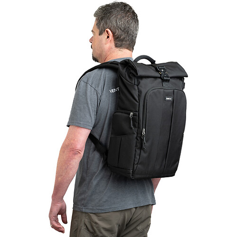 FocusPoint Rolltop Camera Backpack (Asphalt Black, 30 L) Image 8