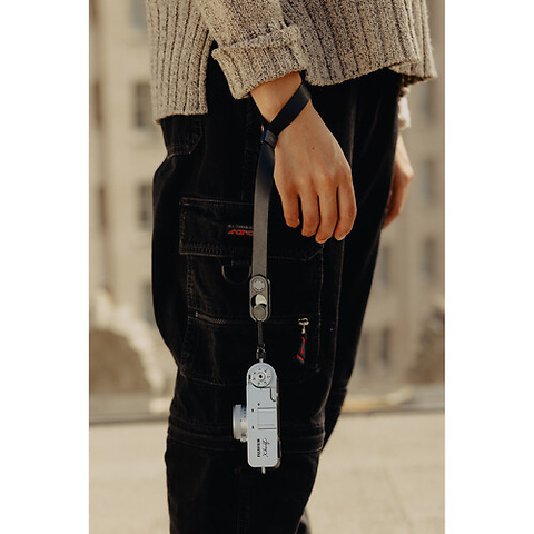 Cuff Leather Camera Wrist Strap (Black) Image 1