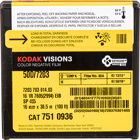 VISION3 50D Color Negative Film #7203 (16mm, 100 ft. Roll, Single Perf) Image 1
