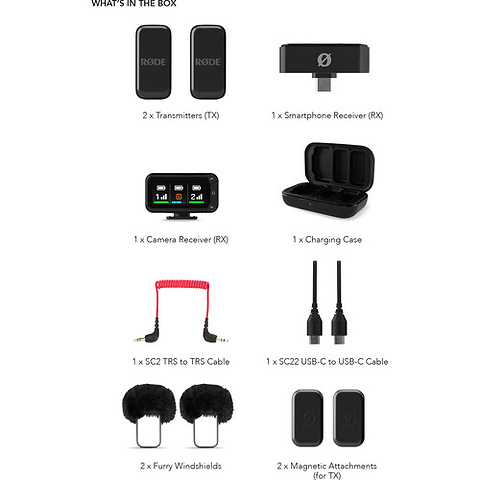 Wireless Micro 2-Person Ultracompact Wireless Microphone Pro System for Cameras and Mobile Devices (2.4 GHz) Image 11