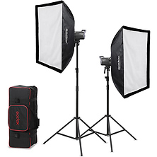 Litemons LA150Bi Bi-Color LED 2-Light Kit with Stands and Softboxes Image 0