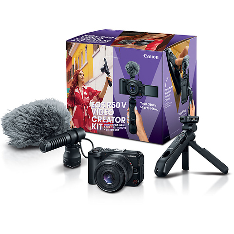 EOS R50 V Mirrorless Digital Camera Video Creator Kit (Black) Image 0