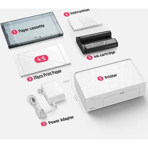 Amber M200 Instant Photo Printer with Rechargeable Battery (20 Photo Papers + 1 Cartridge) Image 4