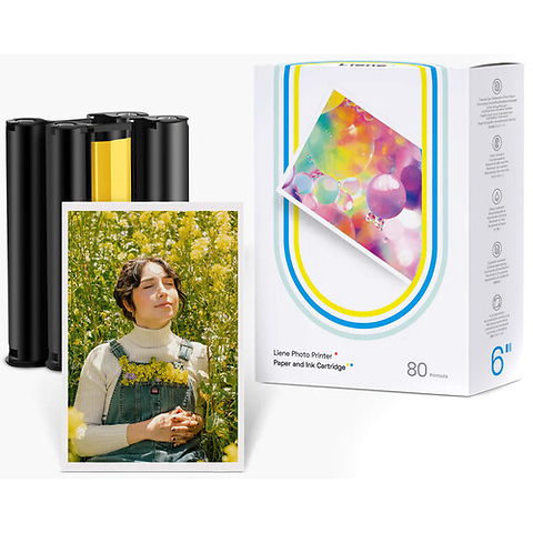 Amber Photo Paper & 2 Ink Cartridge Refill (4 x 6 in., 80 Sheets) Image 1