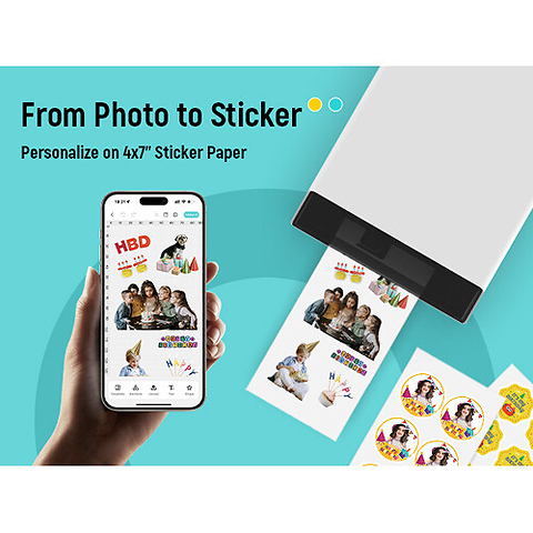 PixCut S1 Sticker Paper with 2 Ink Cartridges (4 x 7 in., 72 Sheets) Image 8