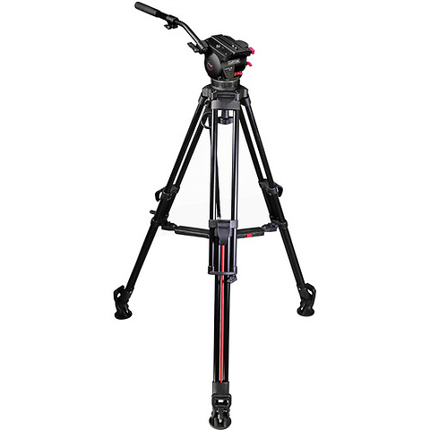 Focus 10 Fluid Head Kit with 2-Stage Carbon Fiber SmartStop SDS Tripod (100mm) Image 4