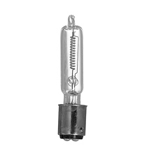 Clear 250W, 120V, push and turn, 2 contact base bulb. Image 0