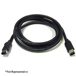 6ft. Firewire IEEE 1394 6Pin to 6Pin Black Cable Image 0