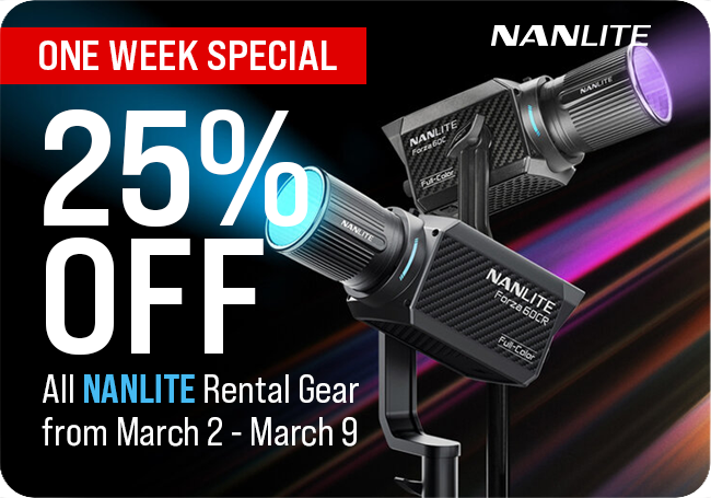 Nanlite Rental Special!