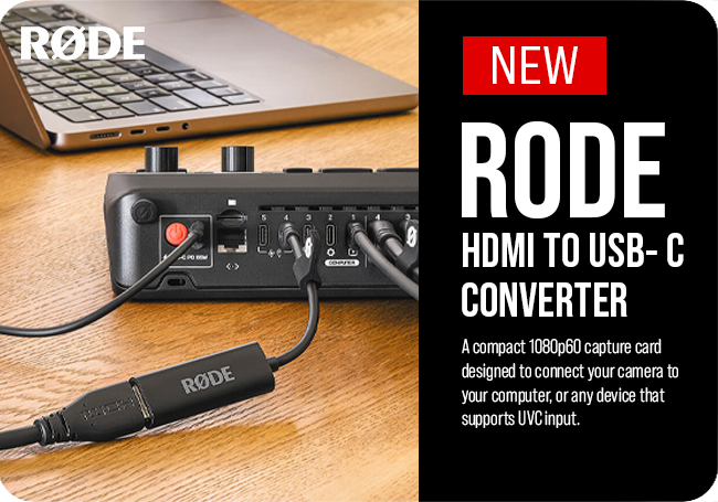 New RODE HDMI to USB-C