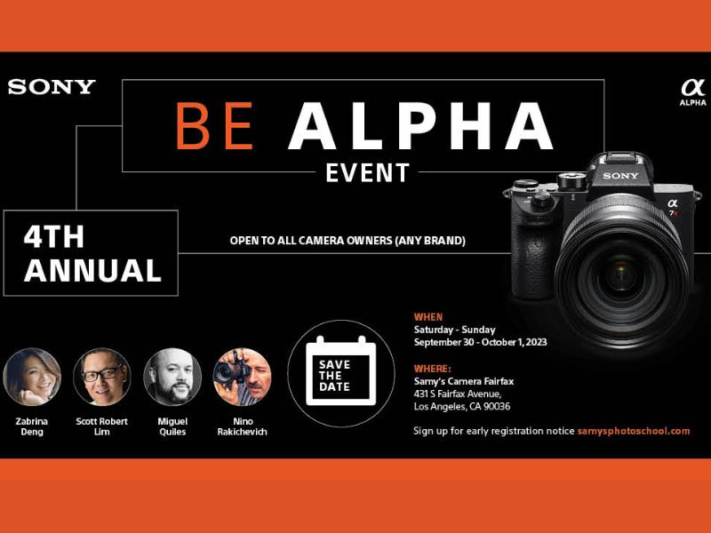 Sony Alpha Event! Learn More!