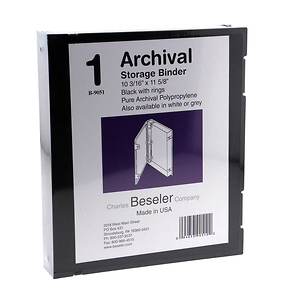 Besfile Archival Binder With Rings 11-5/8 x 10-1/4 in. Black