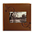 Embossed Leatherette Frame Photo Album, Brown Leatherette