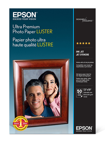 Ultra Premium Photo Paper Luster, 13 x 19in. - 50 sheets Image 0