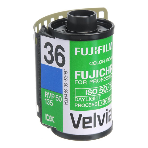 RVP Fujichrome Velvia 50 135-36 Professional Color Slide (Transparency) Film (ISO-50) - Single Roll Image 0