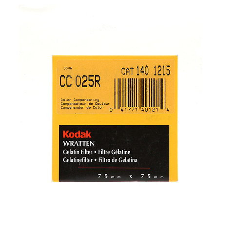 75mm CC025R Red Color Compensating Wratten Gel Filter Image 0