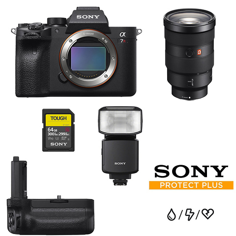 Alpha a7R IV Mirrorless Digital Camera w/Sony FE 24-70mm f/2.8 GM Lens and Sony Accessories Image 0