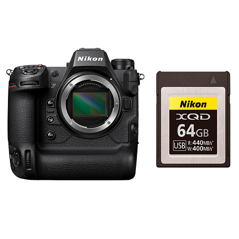 Z 9 Mirrorless Digital Camera Body with Nikon 64GB XQD Memory Card Image 0