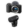 Alpha ZV-E10 Mirrorless Digital Camera Body (Black) with Sony Vlogger Microphone (ECM-G1) Thumbnail 0