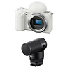 Alpha ZV-E10 Mirrorless Digital Camera Body (White) with Sony Vlogger Microphone (ECM-G1) Thumbnail 0