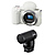 Alpha ZV-E10 Mirrorless Digital Camera Body (White) with Sony Vlogger Microphone (ECM-G1)