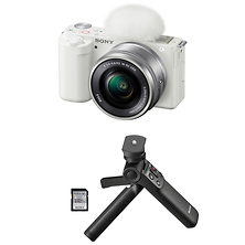 Alpha ZV-E10 Mirrorless Digital Camera with 16-50mm Lens (White) and Vlogger Accessory Kit Image 0