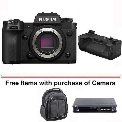 X-H2 Mirrorless Digital Camera Body with FT-XH File Transmitter Grip Image 0
