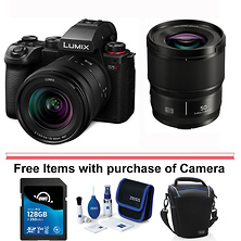 Lumix DC-S5 II Mirrorless Digital Camera with 20-60mm Lens (Black) and Lumix S 50mm f/1.8 Lens Image 0
