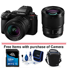 Lumix DC-S5 II Mirrorless Digital Camera with 20-60mm Lens (Black) and Lumix S 85mm f/1.8 Lens Image 0