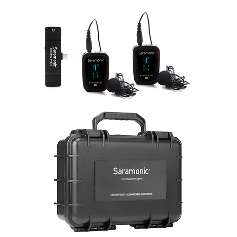 Blink 500 ProX B6 Two-Person Digital Wireless Lavalier Microphone System with USB-C Connector (2.4 GHz) with SR-C8 Watertight Dustproof Carry-On Case Image 0