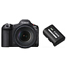 EOS R5 Mark II Mirrorless Digital Camera with 24-105mm f/4L Lens and Canon LP-E6P Rechargeable Lithium-ion Battery Thumbnail 0