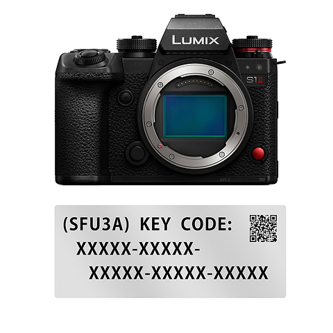 Lumix S1 II Mirrorless Digital Camera Body with DMW-SFU3A Lumix ARRI LogC3 Upgrade Software Key Image 0