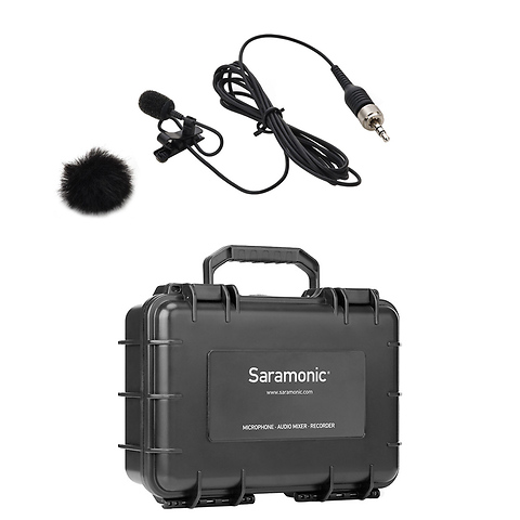K9-Lavalier Miniature Omnidirectional Lavalier Microphone with Locking 3.5mm TRS Connector and SR-C8 Watertight Dustproof Carry-On Case Image 0