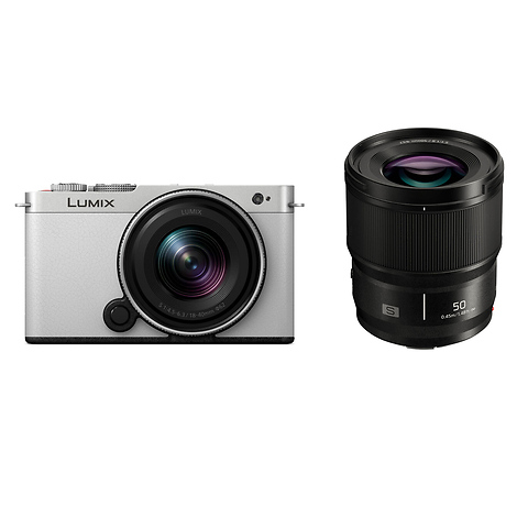 Lumix DC-S9 Mirrorless Digital Camera with 18-40mm Lens (White/Silver) and Lumix S 50mm f/1.8 Lens Image 0