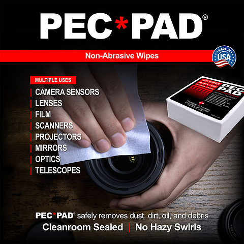 4x4in PEC-PAD Photowipes (100 Sheets) Image 1