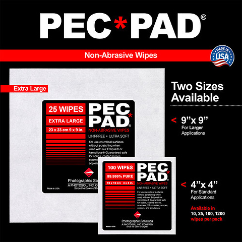 4x4in PEC-PAD Photowipes (100 Sheets) Image 5