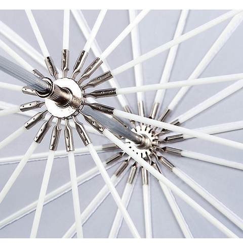 7ft White Diffusion Parabolic Umbrella Image 2