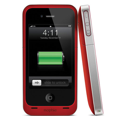 Juice Pack Air Case for iPhone 4 - Red Image 4