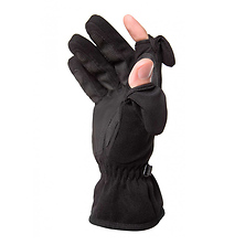 Ladies Stretch Gloves - Black, Large Image 0