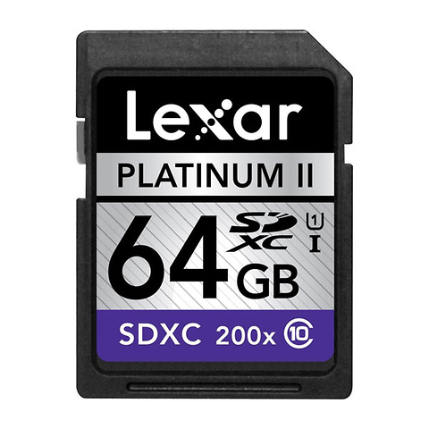 64GB Platinum II SDXC UHS-I Memory Card Image 0