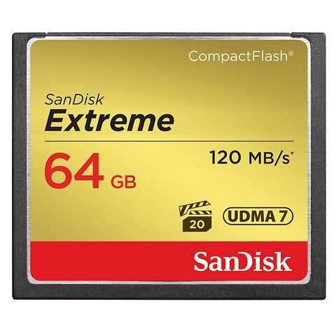 64GB Extreme Compact Flash Card (120MB/s) Image 0